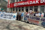 Zonguldak’ta eğitimciler Şanlıurfa’daki okul saldırısını protesto etti 