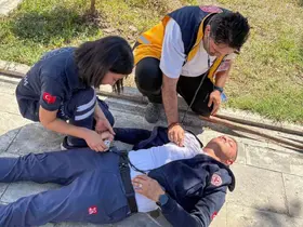 112 Acil Çağrı Merkezi personeline yangın eğitimi verildi
