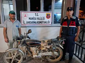 5 yıldır aranan çalıntı motosiklet Salihli’de bulundu
