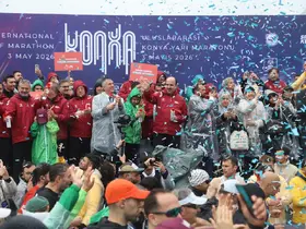 56 ülkeden sporcular Konya’da “İyilik” için koştu