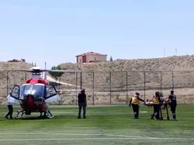 85 yaşındaki hasta hava ambulansıyla sevk edildi
