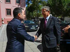 Adalet Bakanı Akın Gürlek, KKTC Başbakanı Ünal Üstel ile bir araya geldi