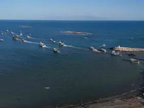Adana’da tekneler Küresel Sumud Filosu’na destek için Akdeniz’e açıldı
