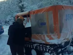 AFAD, kemoterapi hastasını kar engelini aşarak hastaneye ulaştırdı
