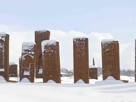 Ahlat’ta masalsı kış manzaraları

