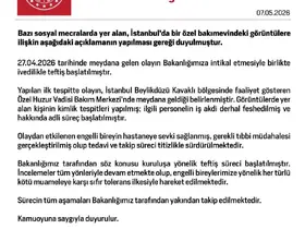 Aile ve Sosyal Hizmetler Bakanlığından, İstanbul’daki bakım merkezindeki görüntülere ilişkin açıklama
