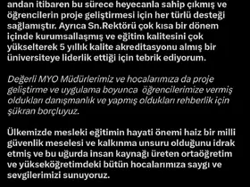 AK Partili Cıngı’dan KAYÜ yönetimi ve öğrencilerine Start-Up teşekkürü
