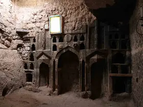 Alan Başkanı Aslanbay, Eretna Beyliği’ne ait olduğu değerlendirilen tarihi ibadethaneyi inceledi
