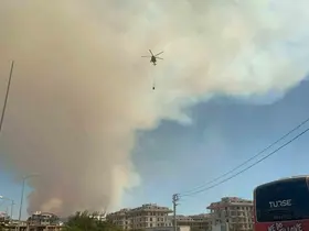 Alanya’da ormanlık alanda yangın
