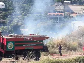 Alanya’da zirai alanda çıkan yangında 1 dönüm zarar gördü
