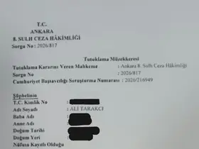 Ali Tarakcı "yanıltıcı bilgiyi alenen yayma" suçundan tutuklandı
