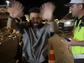 Alkol çıkmayınca sevinçten yerinde duramadı
