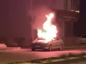 Amasya’da seyir halindeki otomobil alevlere teslim oldu
