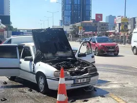 Ankara’da araç yangını paniğe neden oldu
