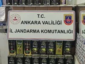 Ankara’da bir buçuk ton kaçak zeytinyağı ele geçirildi
