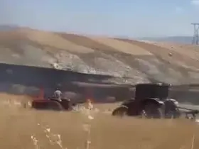 Ankara’da ekili arazide yangın

