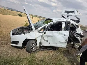 Ankara’da otomobil şarampole yuvarlandı: 3 yaralı
