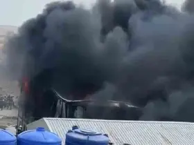 Ankara’da şantiyede konteyner yangını
