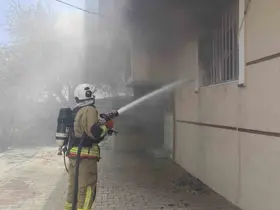 Antakya’da ev yangını
