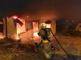 Antakya’da konteyner yangını
