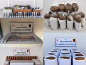 Antalya’da 1 ton 150 kilogram kıyılmış tütün ele geçirildi
