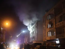 Apartman dairesinde korkutan yangın