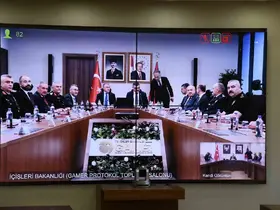 Ardahan Valisi Yamlı,  Yurt Güvenliği VKS Toplantısı’na katıldı
