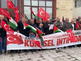 Ardahan’da İsrail’in Filistinli esirleri hedef alan "idam yasası" protesto edildi
