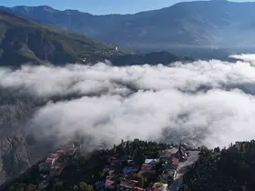 Artvin’de sis bulutları kartpostallık görüntüler oluşturdu
