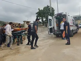 Asansör boşluğuna düşen müteahhit yaralandı
