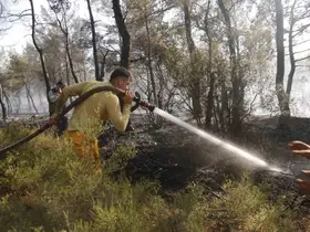 Ateş savaşçılarının bölgedeki çalışmaları sürüyor
