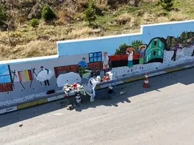 Babadağ duvar resimleriyle güzelleşiyor
