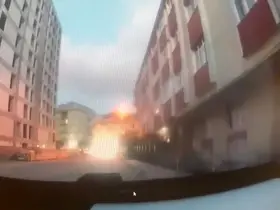 Bahçelievler’de binanın çökme anı kamerada
