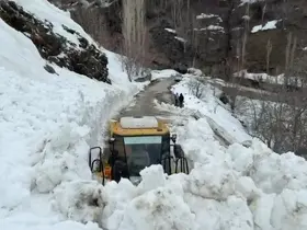 Bahçesaray’da yola çığ düştü
