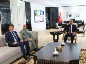 Bakan Fidan, OYAK Yönetim Kurulu Başkanı Aksakallı’yı kabul etti
