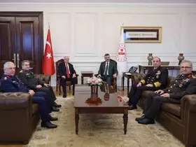 Bakan Güler ve komuta kademesinden İçişleri Bakanı Çiftçi’ye ziyaret
