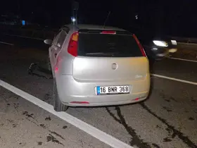 Bariyere çarpan otomobilin sürücüsü yaralandı
