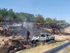 Bariyerlere çarpan otomobil alev almıştı: Ağır yaralanan sürücü hayatını kaybetti
