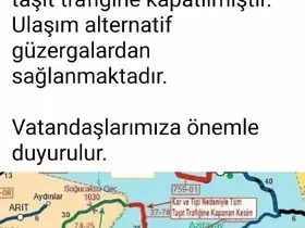 Bartın’da kara yolu kar nedeniyle ulaşıma kapandı
