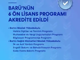 BARÜ’nün 6 ön lisans programı akredite edildi
