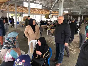 Başkan Arslan umreden dönen hemşehrilerini karşıladı
