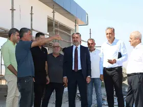 Başkan Şerifoğulları, yapımı devam eden projeleri inceledi
