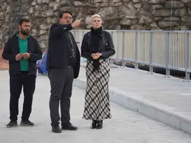 Başkan Subaşı Hamsu Köprüsündeki çalışmaları yerinde inceledi
