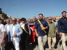 Başpehlivan Erkan Taş’a memleketi Sinop’ta görkemli karşılama
