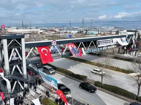 Batı Ege GYO Yaya Üst Geçidi hizmete açıldı
