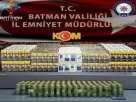 Batman'da 44 kilo kaçak nargile tütünü ele geçirildi
