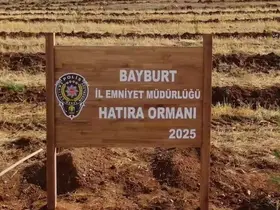 Bayburt emniyetine ait hatıra ormanı oluşturuldu
