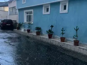 Bayburt’ta kısa süreli dolu etkili oldu
