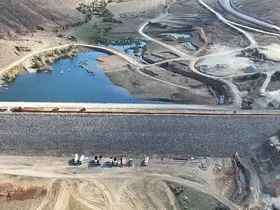 Bayburt’ta yapımı devam eden Yelpınar Göleti’nde sona yaklaşıldı
