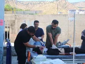 Baykan Devlet Hastanesinde HAP saha tatbikatı gerçekleştirildi
